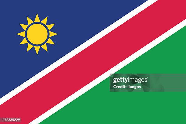 ilustraciones, imágenes clip art, dibujos animados e iconos de stock de bandera de namibia - namibia