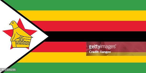 ilustraciones, imágenes clip art, dibujos animados e iconos de stock de bandera de zimbabwe - zimbabwe