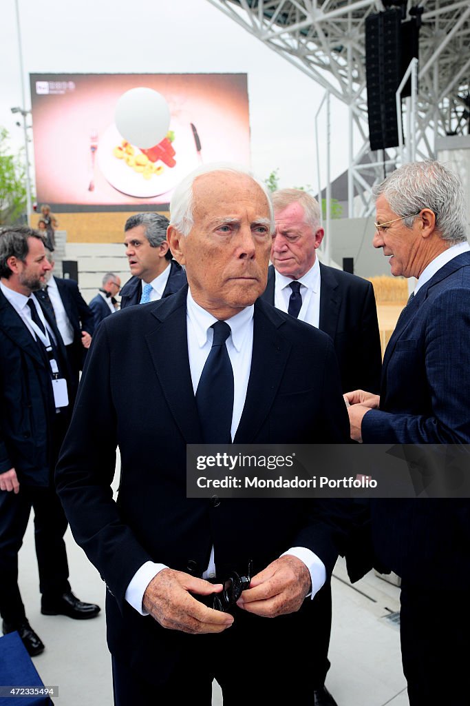 Giorgio Armani at the opening ceremony of Expo Milano