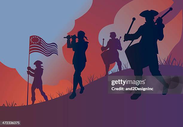 independence day - marching drum stock illustrations