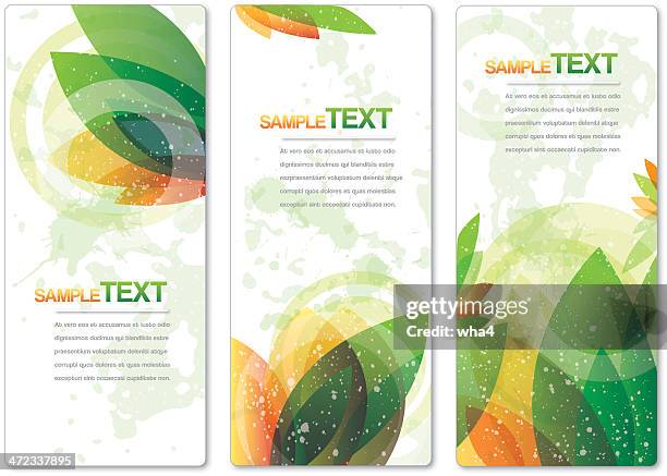 organic banners - gardening background stock illustrations