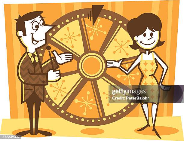 illustrations, cliparts, dessins animés et icônes de jeu télévisé «tourner la roue !» - programme de télévision