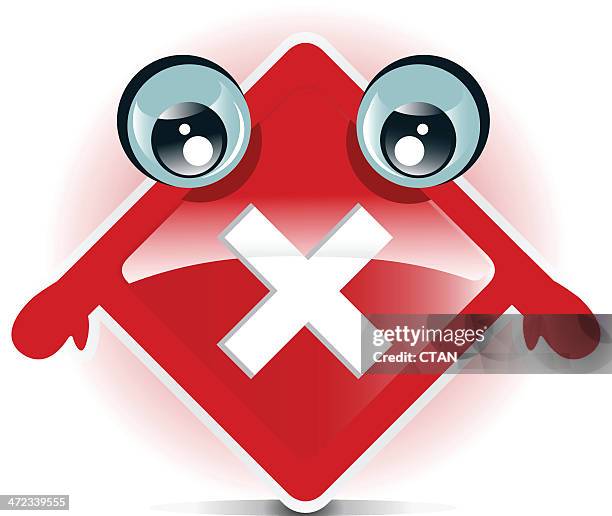 error sign character - eye problems stock illustrations