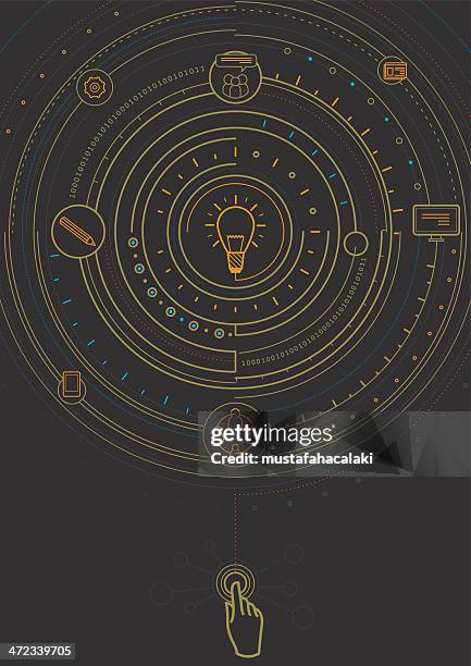 process of idea - processing ideas stock illustrations