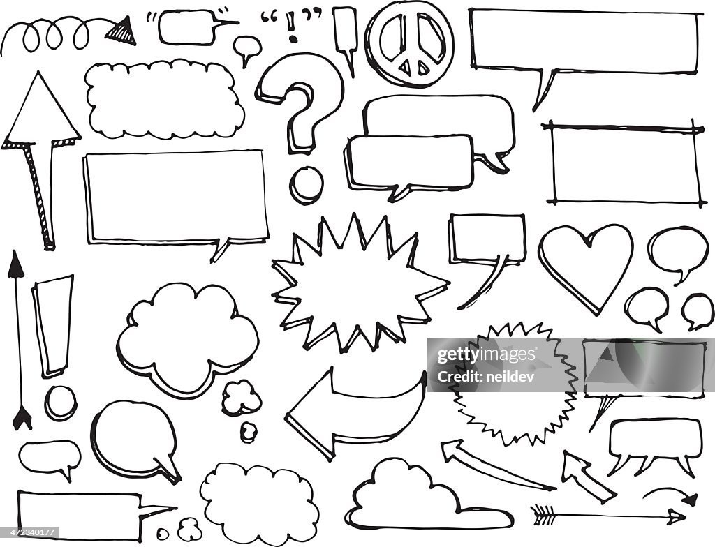 Speech bubbles and Arrows