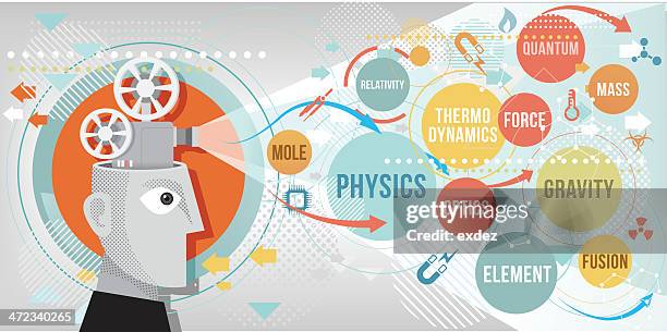ilustraciones, imágenes clip art, dibujos animados e iconos de stock de physics términos de proyección - masa unidad de medida