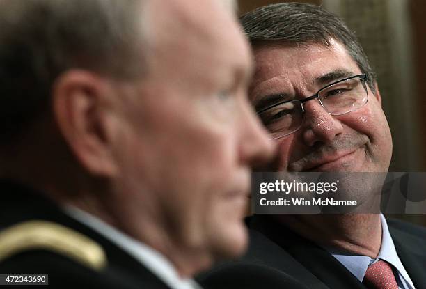 Secretary of Defense Ashton Carter and Chairman of the Joint Chiefs of Staff Gen. Martin Dempsey testify before the Senate Appropriations Committee...