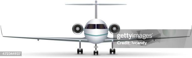 business aircraft - corporate jet stock illustrations