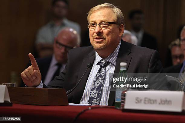 Dr. Rick Warren, Pastor, Saddleback Church, testifies before a U.S. Senate Appropriations State, Foreign Operations, and Related Programs...