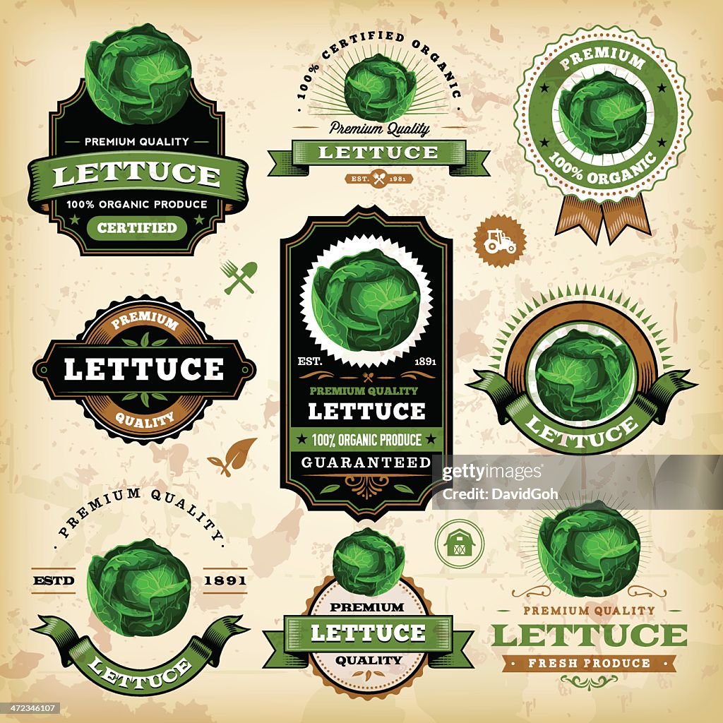 Vintage Lettuce Labels