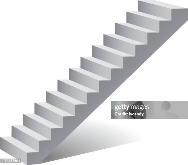 ladder isolated on white - staircase vector stock illustrations
