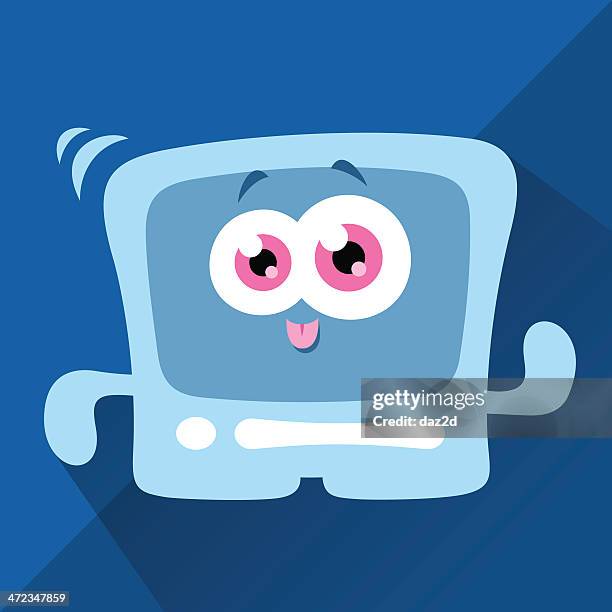 26 Staring At Computer Cartoon Stock Photos, High-Res Pictures, and ...