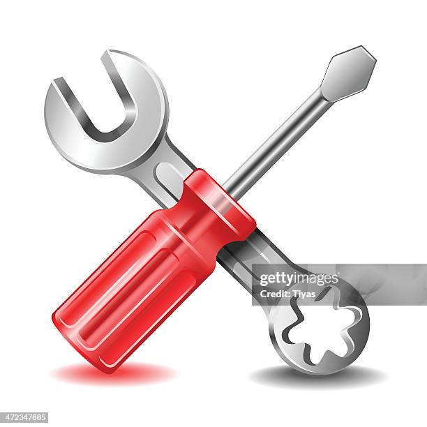 tools - adjustable wrench stock-grafiken, -clipart, -cartoons und -symbole