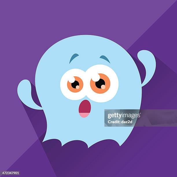 cute character - ghosty - ghost player stock illustrations