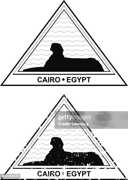 egyptian passport stamp - egypt passport stamp stock illustrations