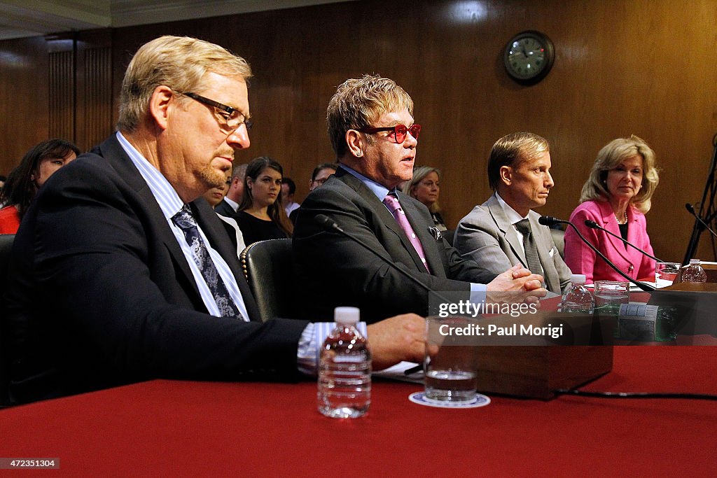 Sir Elton John Testifies Before U. S. Congress to Urge Critical Support in Global Fight Against HIV/AIDS