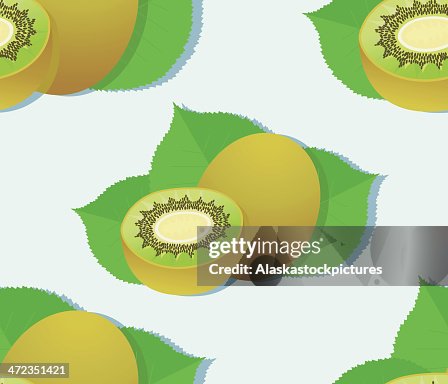 Seamless pattern with kiwis. Seamless pattern with kiwis.