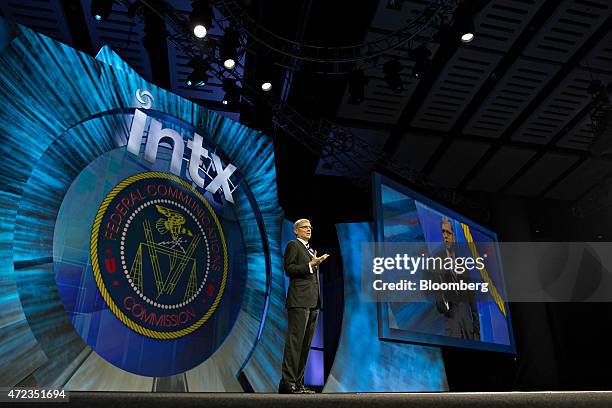 Thomas "Tom" Wheeler, chairman of the U.S. Federal Communications Commission , speaks at INTX: The Internet & Television Expo in Chicago, Illinois,...