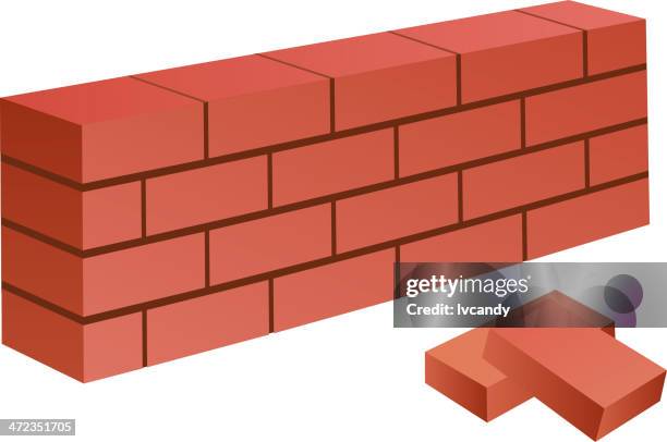 brick wall - brick wall building stock illustrations