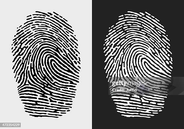 bildbanksillustrationer, clip art samt tecknat material och ikoner med fingerprint - tumavtryck