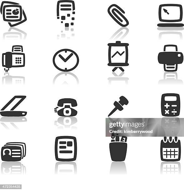 office appliance icon - papers scanning to digital vector stock illustrations