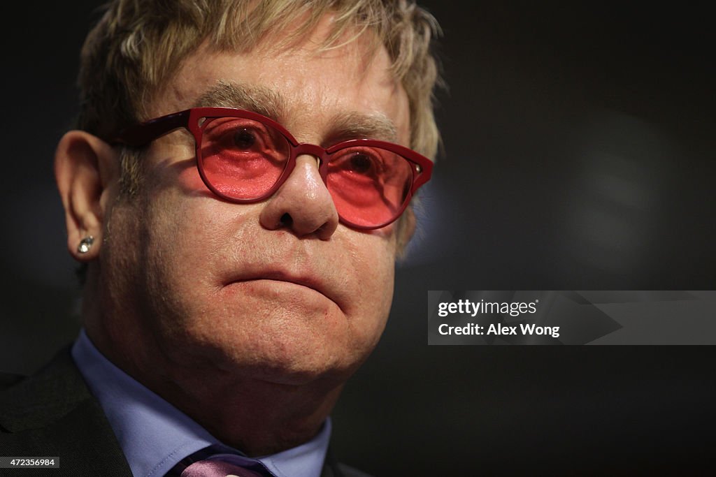 Elton John Testifies To Senate Hearing On AIDS Research And Funding