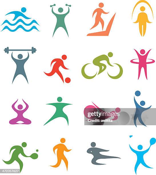 sport symbol - badminton sport stock-grafiken, -clipart, -cartoons und -symbole