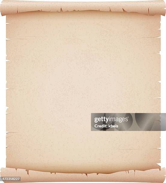 Blank Paper Scroll Isolated On A White Background Stock Photo - Download  Image Now - Paper Scroll, Parchment, Paper - iStock