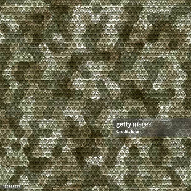 stockillustraties, clipart, cartoons en iconen met seamless camouflage grid background - camouflage militaire