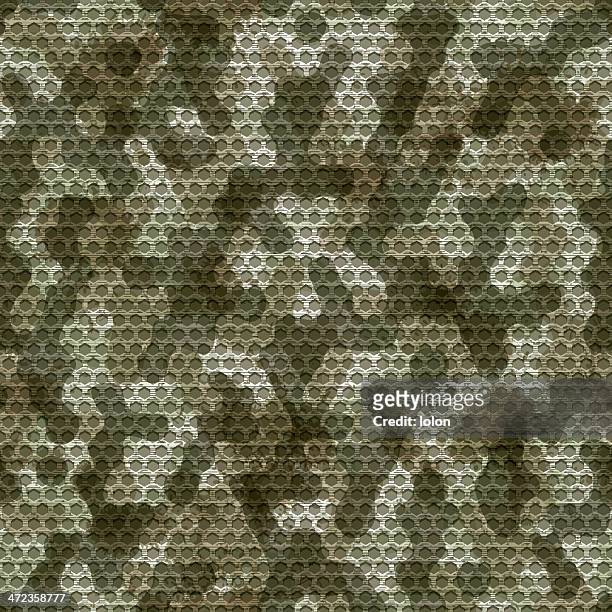 seamless camouflage grid background - army camo stock illustrations