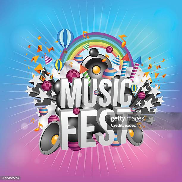 music fest design - traditional festival stock illustrations