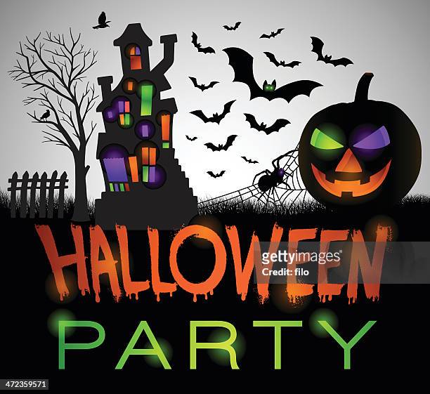 halloween party - goop party stock illustrations