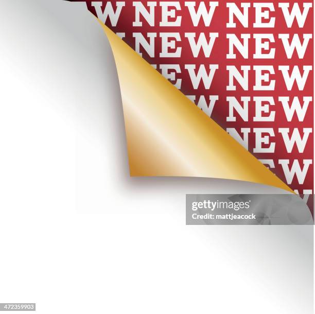 corner page turn - new - paper roll vector stock illustrations