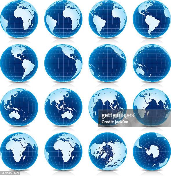 ilustraciones, imágenes clip art, dibujos animados e iconos de stock de earth globe de amplitud cero vista - norte de áfrica