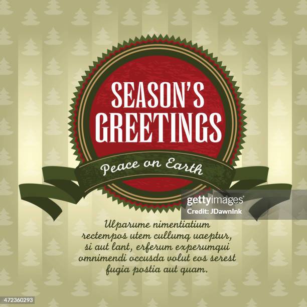 seasons greetings christmas design template design - seasons greeting stock illustrations