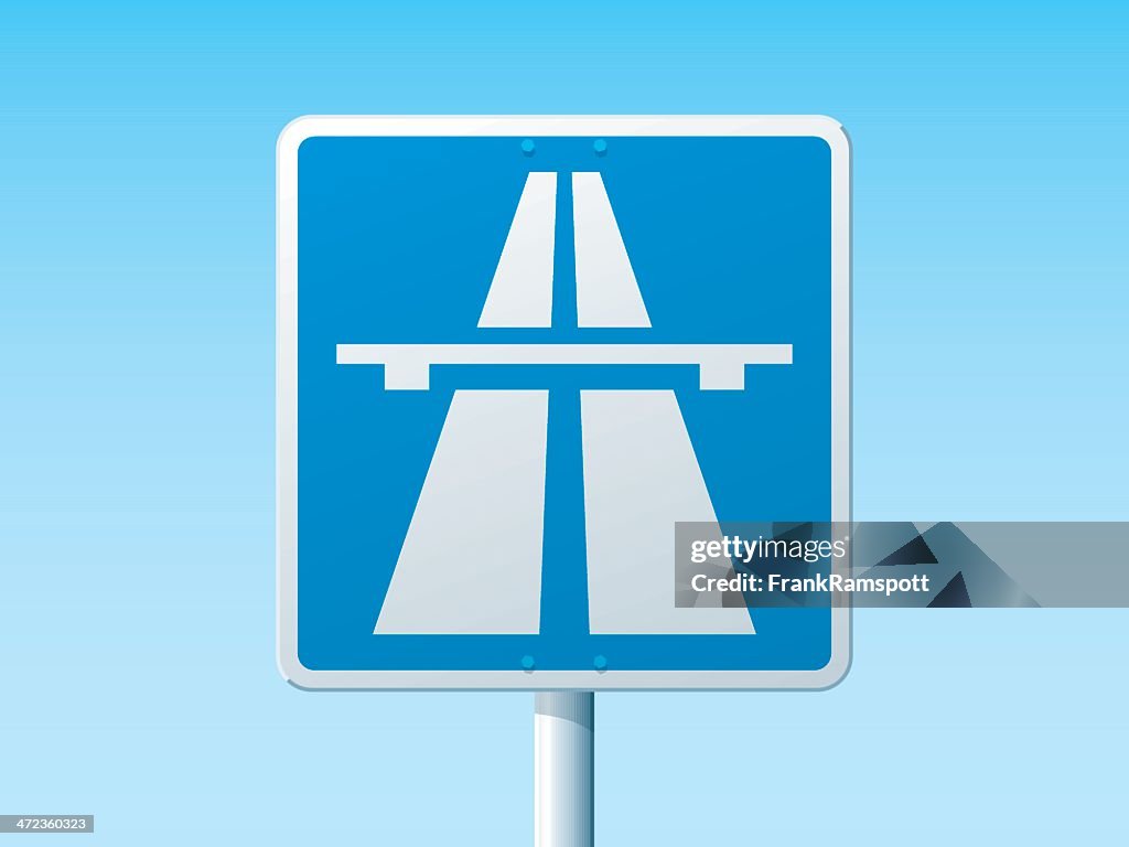 Autobahn deutsche Road Sign