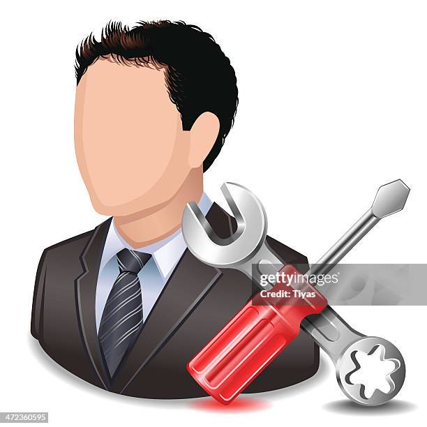 support - person in suit construction stock illustrations