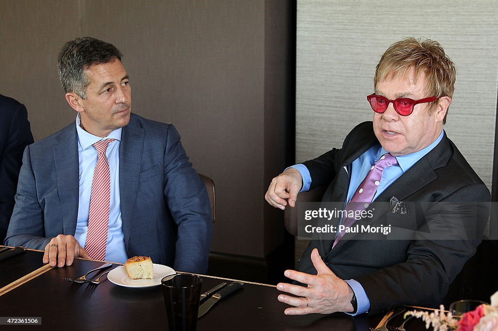 Elton John and David Furnish Host Lunch for Randy Berry, U.S. State Department Special Envoy for the Human Rights of LGBT Persons
