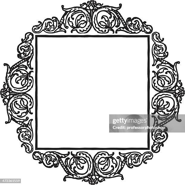 antique border - wedding border stock illustrations