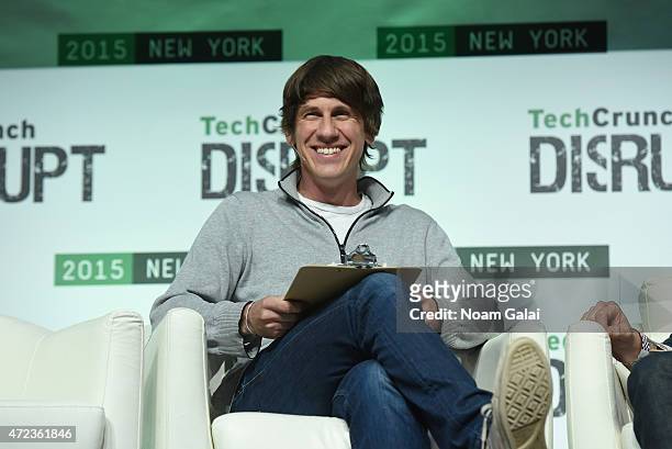 Co-Founder and CEO of FourSquare, Dennis Crowley appears onstage during TechCrunch Disrupt NY 2015 - Day 3 at The Manhattan Center on May 6, 2015 in...