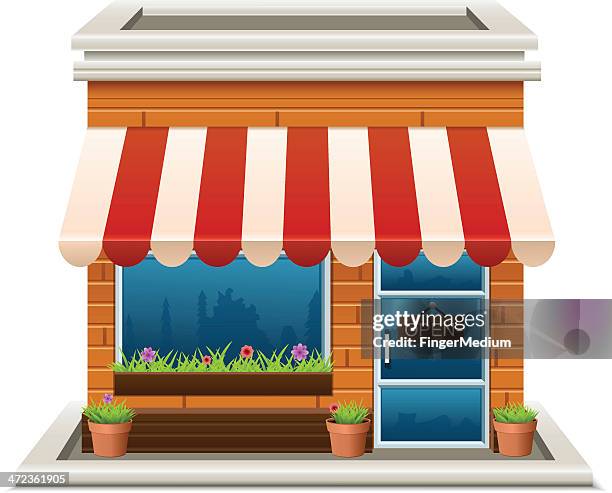 store - awning stock illustrations