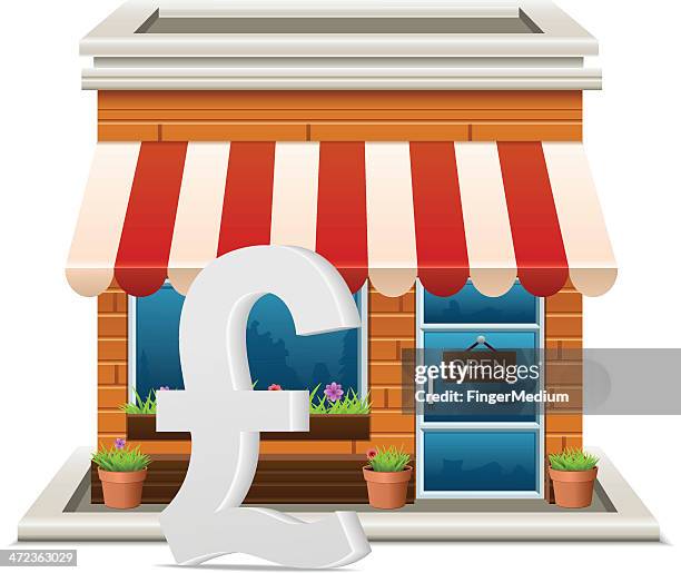 store with pound sign - corner store stock illustrations