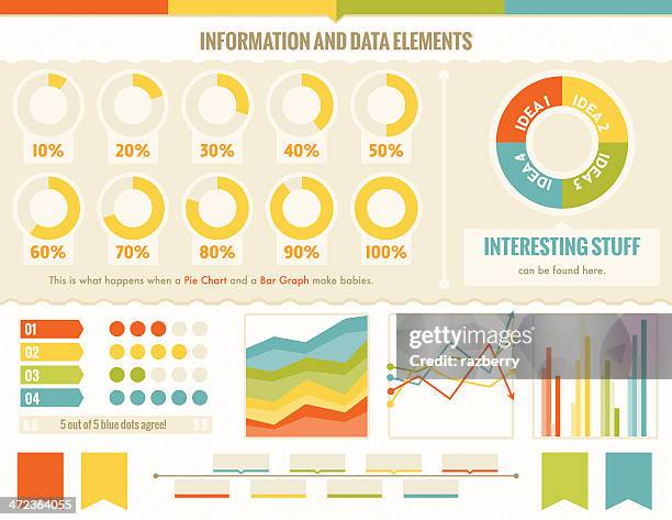 infographic and data elements - spreadsheet stock illustrations