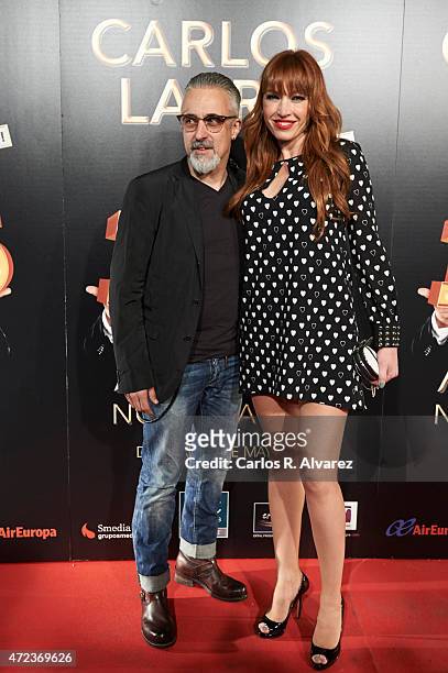 Spanish chef Sergi Arola and model Silvia Fominaya attend "15 Anos no es Nada" premiere at the Compac theater on May 6, 2015 in Madrid, Spain.