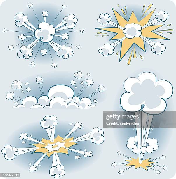 various sketchy explosives - nuclear bomb explosion stock illustrations