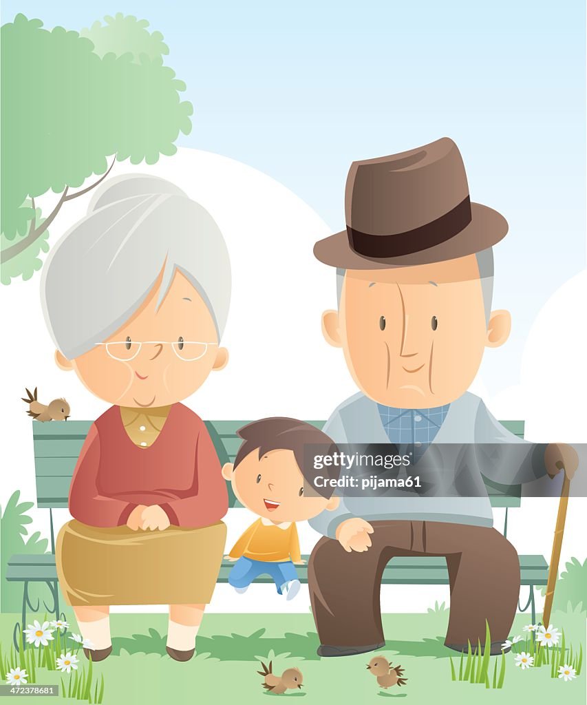 Grands-parents et petit-fils