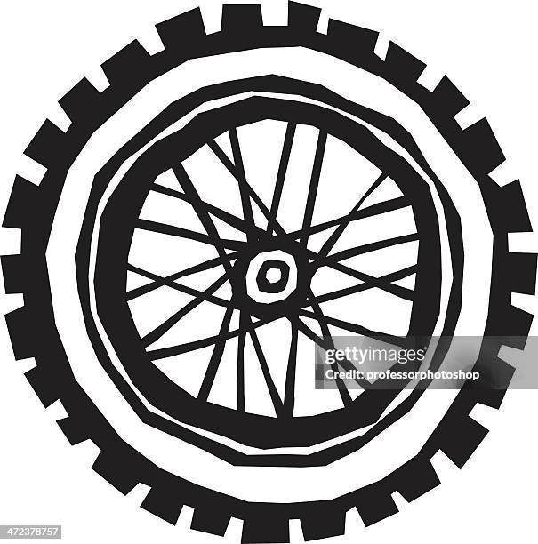 stubby bike tire - bicycle tire stock illustrations