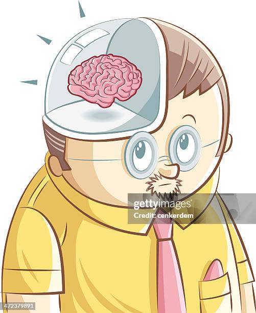 genius worker - masculinity stock illustrations
