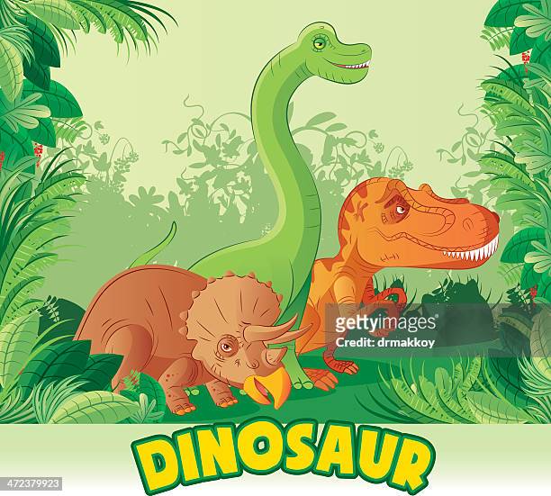 illustrazioni stock, clip art, cartoni animati e icone di tendenza di dinosauri - cretaceous