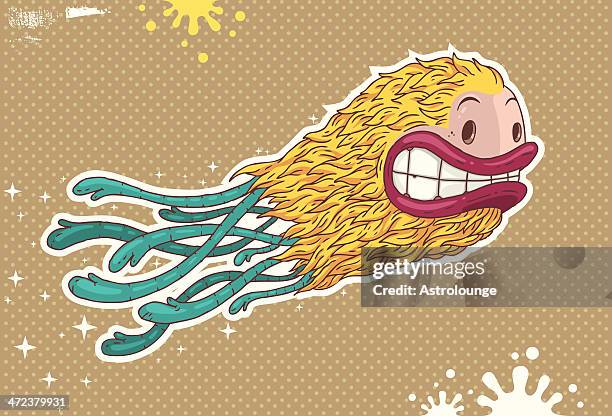 stockillustraties, clipart, cartoons en iconen met octopus - sea monster